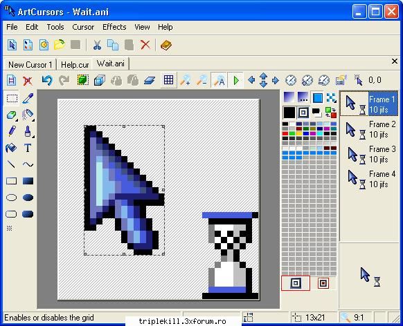 artcursors v5.16  is an advanced icon utility for windows. it allows and amateur alike to create and