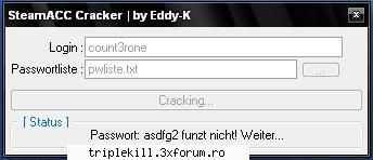 steam account cracker v.1.0 pwlist´s the steamacc cracker tried list passwords the correct password