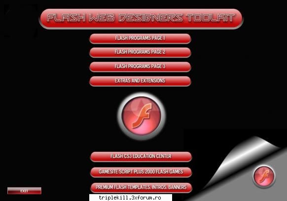 flashweb designers toolkit 2008 pro dvd contents list:adobe flash full plus patched exe123 flash