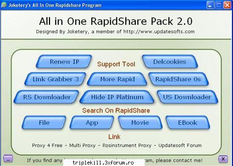 AIO RapidShare Pack v2.0 - Code: password: extremezoneforum - >>>HACKING TOOLS<<<